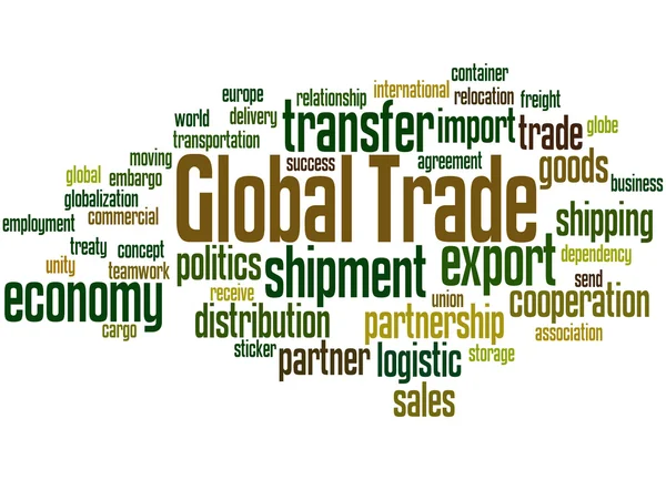 Global Trade, word cloud concept — Stock Photo, Image