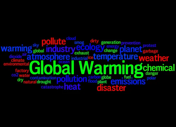 Calentamiento Global, concepto de nube de palabras 2 — Foto de Stock