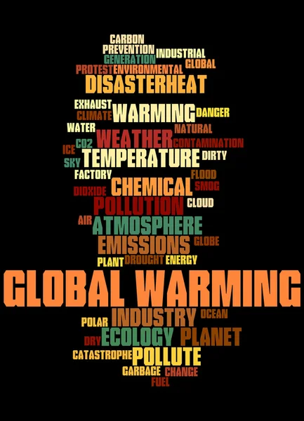 Calentamiento Global, concepto de nube de palabras 7 —  Fotos de Stock
