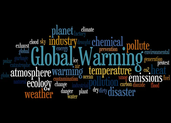 Global Warming, word cloud concept 9 — Stock Photo, Image