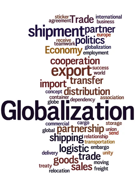 Globalisering, word cloud concept 4 — Stockfoto