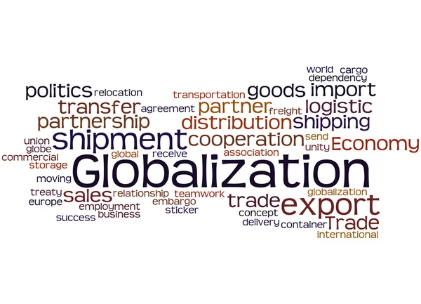Globalizace, slovo mrak koncepce 8 — Stock fotografie