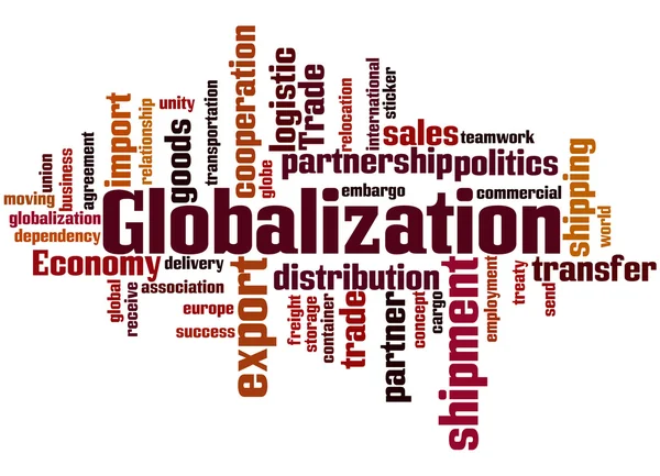 Globalisering, word cloud concept — Stockfoto