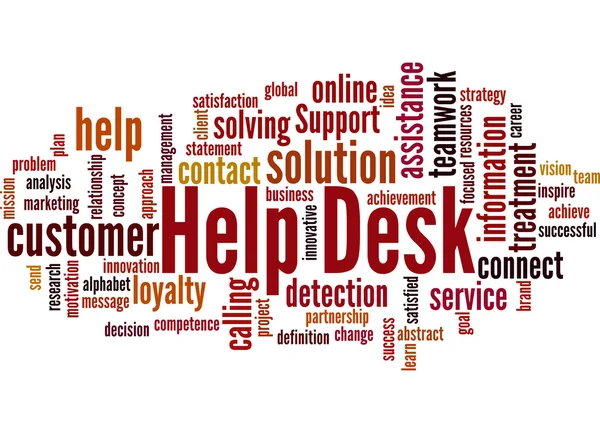 Help Desk, concepto de nube de palabras —  Fotos de Stock