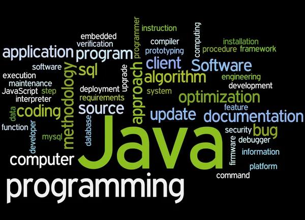 Java programming, word cloud concept 4 — Stockfoto