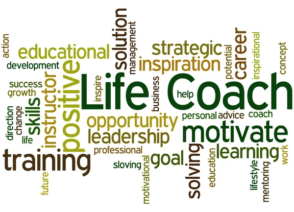 Life Coach, concepto de nube de palabras 9 — Foto de Stock