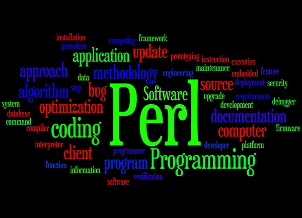 Perl programming, word cloud concept 2 — Stock Photo, Image
