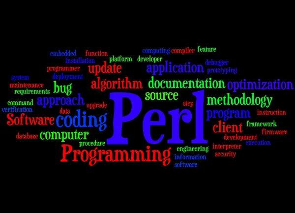 Perl programming, word cloud concept 5 — Stock Photo, Image