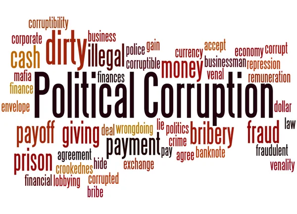 Corruption politique, concept de nuage de mots 2 — Photo
