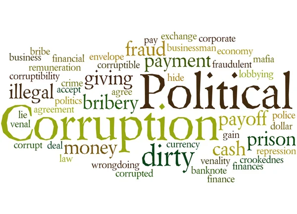 Corruption politique, concept de nuage de mots 6 — Photo