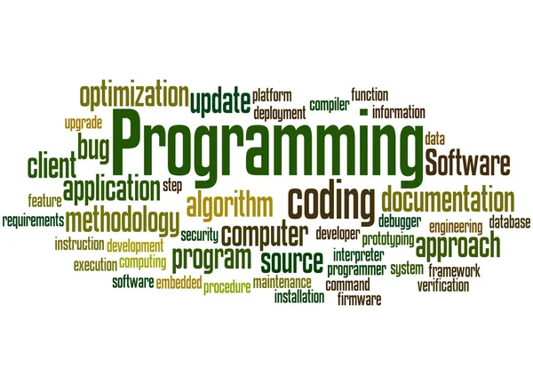 Programmering, word cloud concept 9 — Stockfoto