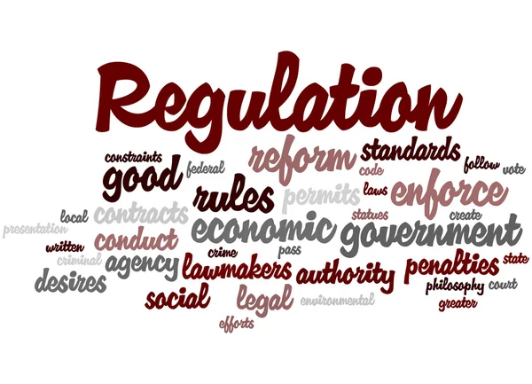 Regulation, word cloud concept 3 — Stock Photo, Image