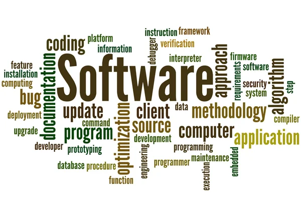 Програмне забезпечення, концепція хмари слів 5 — стокове фото