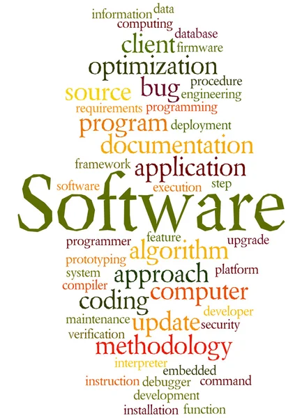 Programvara, word cloud begrepp 7 — Stockfoto