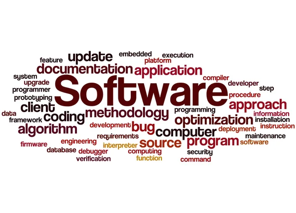 Software, word cloud concept 8 — Stock Photo, Image