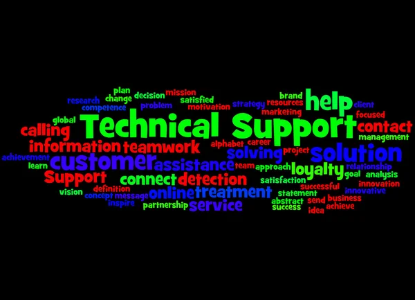 Soporte técnico, concepto de nube de palabras 2 —  Fotos de Stock