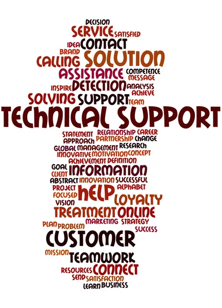 Teknisk Support, word cloud concept 6 — Stockfoto