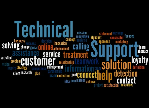 Supporto tecnico, concetto word cloud 9 — Foto Stock