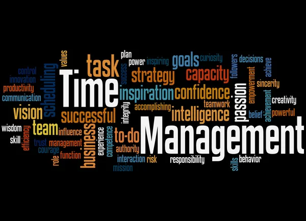 Time Management, word cloud concept 2 — Stock Photo, Image