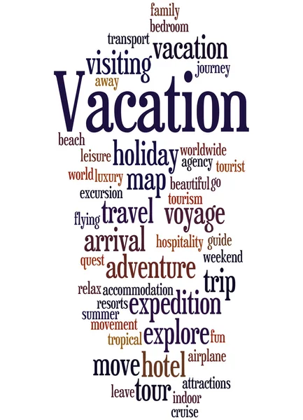 Vacation, word cloud concept 2 — Stock Photo, Image