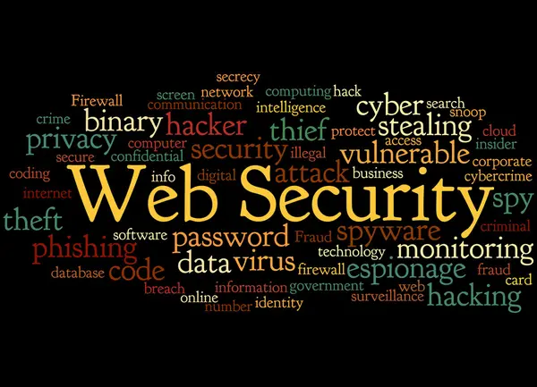 Seguridad Web, concepto de nube de palabras 5 — Foto de Stock