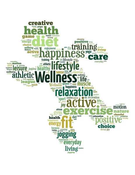 Wellness-Bewegung, Wort-Wolke-Konzept 2 — Stockfoto