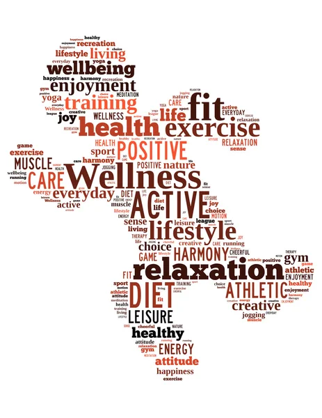 Wellness-Bewegung, Wort-Wolke-Konzept 6 — Stockfoto