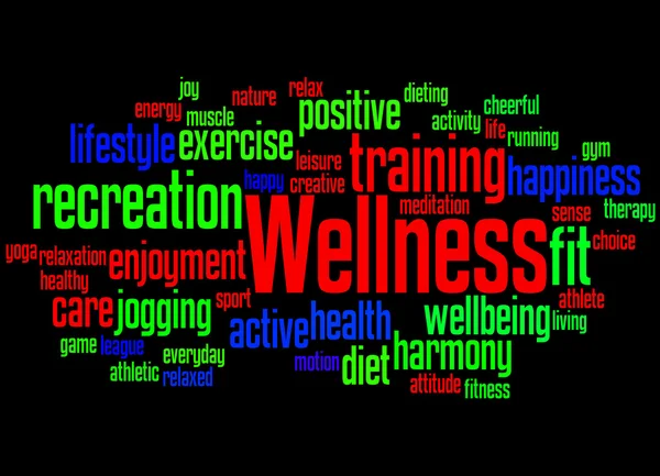 Wellness, Word Cloud Konzept 2 — Stockfoto