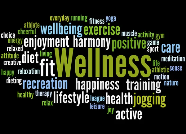 Wellness, Wort Cloud-Konzept 4 — Stockfoto