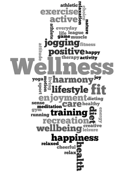 Wellness, Word Cloud Konzept 7 — Stockfoto