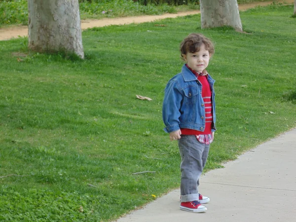 Bambino ragazzo e verde 4 — Foto Stock