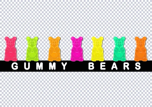 Colored gummy bears Stock Illustration