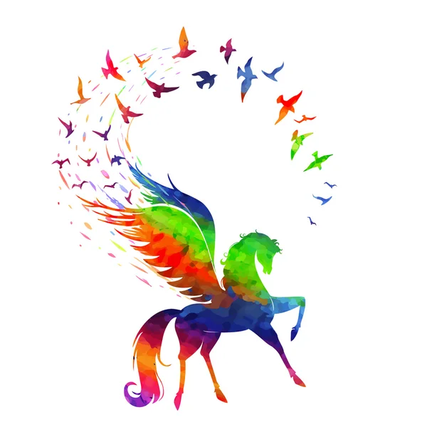 Pegasus concept of inspiration — Stock Vector