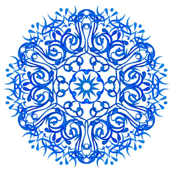 Suluboya mavi mandala