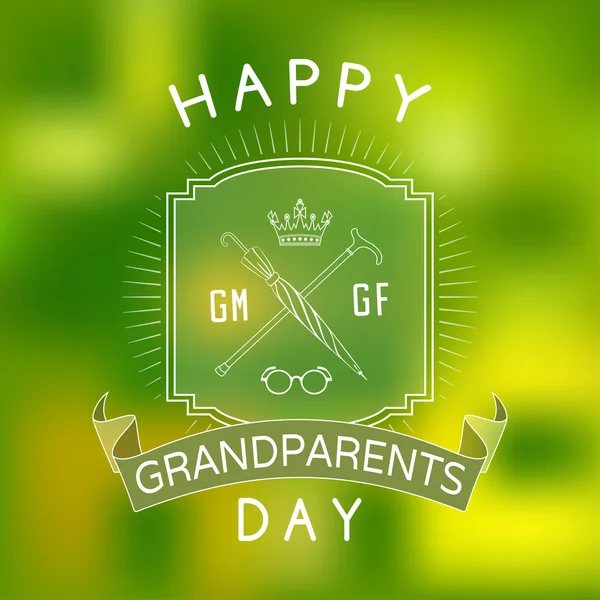 Büyükbaba ve Büyükanneler Günü için arka plan — Stok Vektör