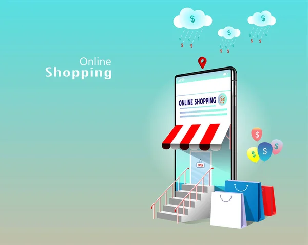 Shopping Nätet Köpa Eller Sälja Skärmen Store Application Internet Webbplats — Stockfoto