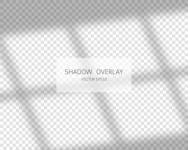 Schatten Overlay Effekt Natürliche Schatten Aus Dem Fenster Isoliert Auf — Stockvektor