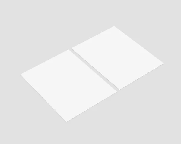Lot Papier Blanc Vierge Avec Ombre Douce Modélisation Vectorielle Papier — Image vectorielle