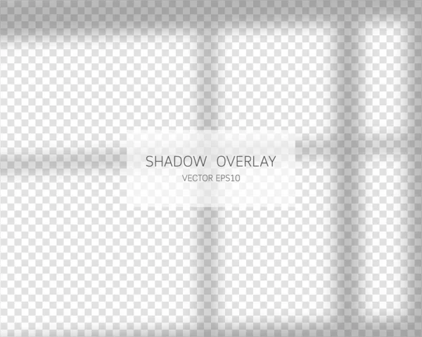 Schatten Overlay Effekt Natürliche Schatten Aus Dem Fenster Isoliert Auf — Stockvektor