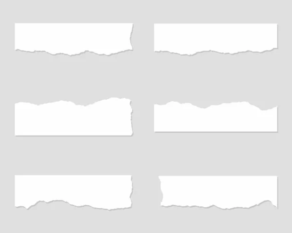 Ensemble Papier Déchiré Paquet Papier Déchiré Illustration Vectorielle — Image vectorielle