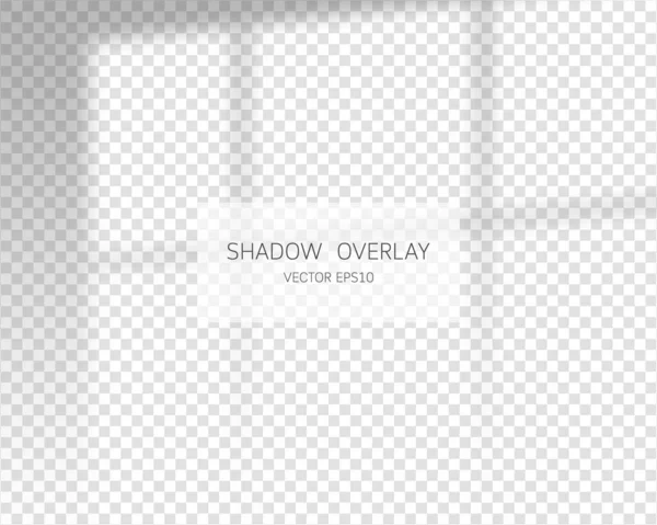 Schatten Overlay Effekt Natürliche Schatten Aus Dem Fenster Isoliert Auf — Stockvektor