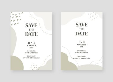 Davet kartı şablonu. Düğün davetiyesi şablonu dizaynı. Vektör dekoratif tasarım arka planı.