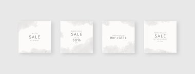 Sosyal medya şablonu. Düzenlenebilir moda sosyal medya ileti şablonu. Model izole edildi. Şablon tasarımı. Vektör illüstrasyonu.