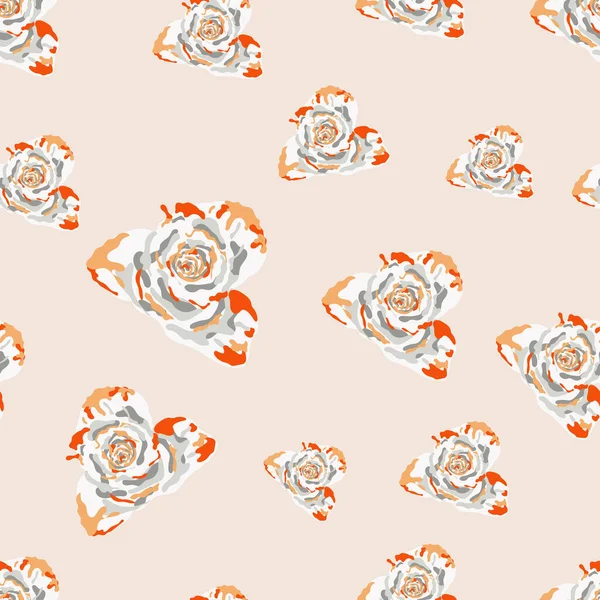 Soyut çiçek deseni. Çiçeklerle kusursuz desen. Kumaş, tekstil, duvar kâğıdı, yüzey vs. için tasarım. Vektör illüstrasyonu.