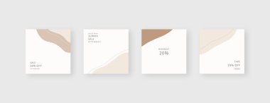 Sosyal medya şablonu. Düzenlenebilir moda sosyal medya ileti şablonu. Model izole edildi. Şablon tasarımı. Vektör illüstrasyonu.