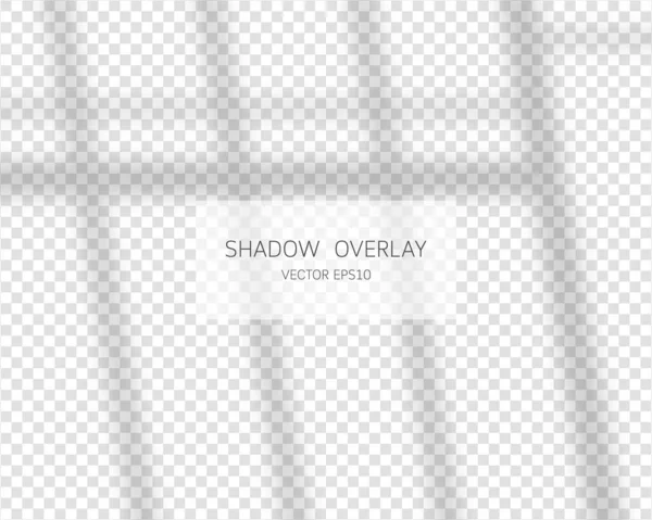Schatten Overlay Effekt Natürliche Schatten Aus Dem Fenster Isoliert Auf — Stockvektor