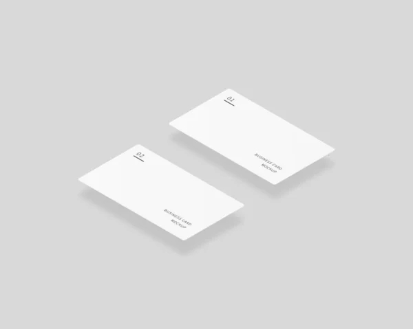 Blank White Business Cards Mockup Two Horizontal Business Cards Mockup — Wektor stockowy