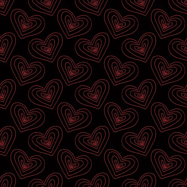 heart swirl seamless pattern. wrapping paper, fabric, background, wallpaper. sketch hand drawn doodle.  love valentines day