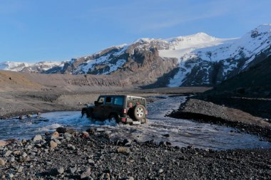 Porsmerkurvegur, Hvolsvallur, İzlanda; Nisan. 15, 2017. İzlanda 'da 11 günlük bir 4x4 gezisinin fotoğrafları. İkinci gün. Reykjavik 'ten Vik Myrdal' a.