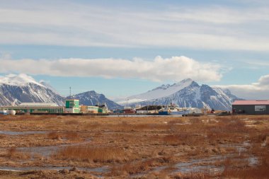 Hofn, İzlanda, Nisan. 14, 2017. İzlanda 'da 11 günlük bir 4x4 gezisinin fotoğrafları. Dördüncü gün. Hofn 'dan Reyarfjrur' a.